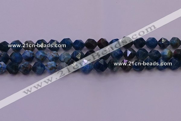 CAP563 15.5 inches 10mm faceted nuggets apatite gemstone beads