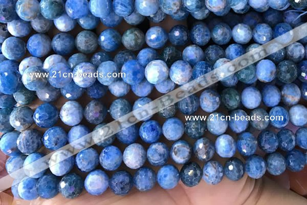 CAP595 15.5 inches 9mm faceted round apatite gemstone beads