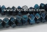 CAP60 15.5 inches 6*12mm faceted rondelle dyed apatite gemstone beads