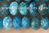 CAP656 15.5 inches 5*8mm faceted rondelle apatite gemstone beads