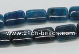 CAP69 15.5 inches 10*14mm rectangle dyed apatite gemstone beads