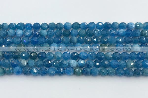 CAP705 15.5 inches 6mm faceted round apatite gemstone beads wholesale