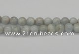 CAQ100 15.5 inches 4mm round AB grade natural aquamarine beads