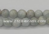 CAQ103 15.5 inches 10mm round AB grade natural aquamarine beads