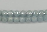 CAQ107 15.5 inches 4mm round A grade natural aquamarine beads