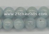 CAQ111 15.5 inches 12mm round A grade natural aquamarine beads