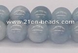 CAQ119 15.5 inches 14mm round AA grade natural aquamarine beads