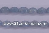 CAQ132 15.5 inches 7*10mm faceted rice natural aquamarine beads