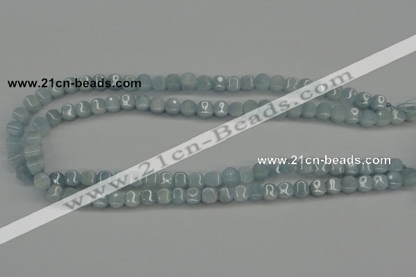 CAQ134 15.5 inches 7*7mm lantern natural aquamarine beads