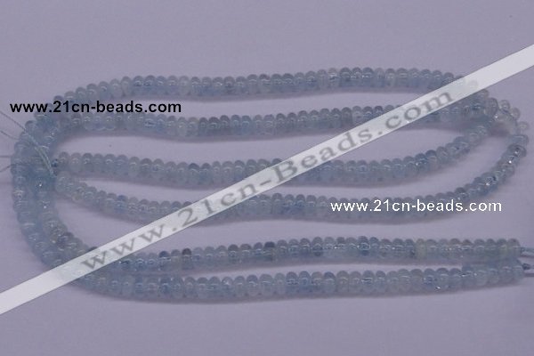 CAQ137 15.5 inches 3*5mm rondelle natural aquamarine beads