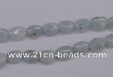 CAQ141 15.5 inches 6*8mm oval natural aquamarine beads wholesale