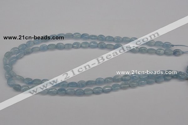 CAQ142 15.5 inches 8*10mm oval natural aquamarine beads wholesale