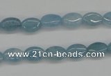 CAQ143 15.5 inches 8*10mm oval natural aquamarine beads wholesale