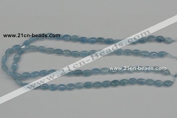 CAQ143 15.5 inches 8*10mm oval natural aquamarine beads wholesale