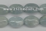 CAQ144 15.5 inches 13*18mm oval natural aquamarine beads wholesale