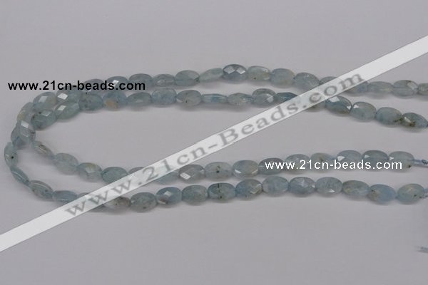 CAQ146 15.5 inches 8*12mm faceted oval natural aquamarine beads