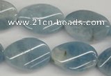 CAQ151 15.5 inches 18*25mm twisted oval natural aquamarine beads