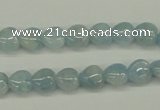 CAQ154 15.5 inches 8*8mm heart natural aquamarine beads