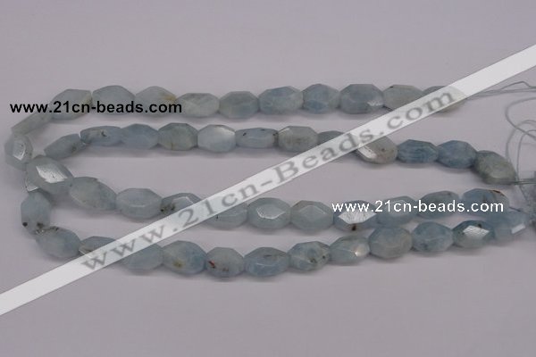 CAQ159 15.5 inches 12*16mm octagonal natural aquamarine beads