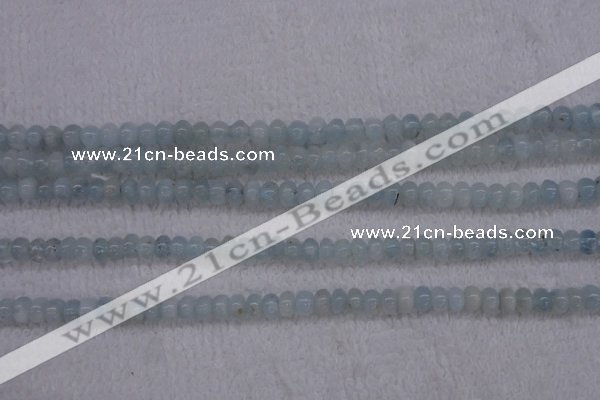 CAQ161 15.5 inches 3*4mm rondelle natural aquamarine beads