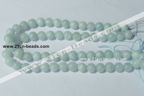 CAQ204 15.5 inches 13mm round natural aquamarine beads wholesale