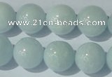 CAQ206 15.5 inches 16mm round natural aquamarine beads wholesale