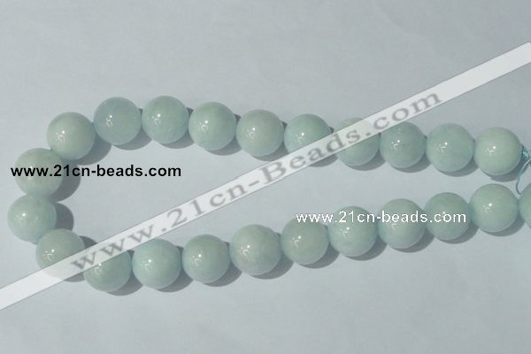 CAQ207 15.5 inches 18mm round natural aquamarine beads wholesale