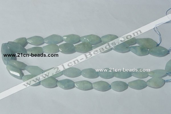 CAQ213 15.5 inches 14*22mm twisted natural aquamarine beads