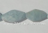 CAQ214 15.5 inches multi-size twisted natural aquamarine beads