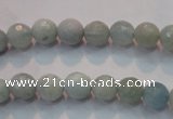 CAQ221 15 inches 5mm faceted round aquamarine beads wholesale