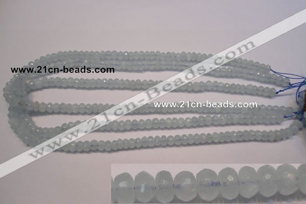 CAQ305 15.5 inches 4*7mm faceted rondelle natural aquamarine beads