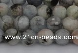 CAQ420 15.5 inches 6mm faceted round natural aquamarine beads