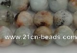 CAQ422 15.5 inches 10mm faceted round natural aquamarine beads