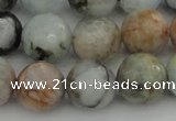 CAQ425 15.5 inches 16mm faceted round natural aquamarine beads