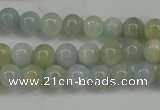 CAQ452 15.5 inches 6mm round aquamarine beads wholesale