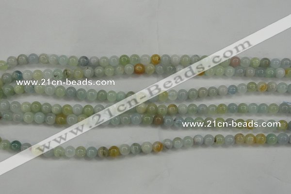 CAQ452 15.5 inches 6mm round aquamarine beads wholesale