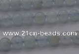 CAQ500 15.5 inches 4mm round natural aquamarine beads