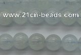 CAQ501 15.5 inches 6mm round natural aquamarine beads