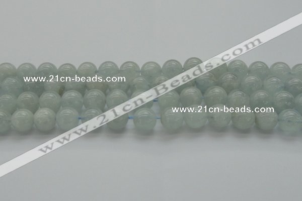 CAQ503 15.5 inches 10mm round natural aquamarine beads
