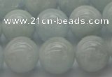 CAQ504 15.5 inches 12mm round natural aquamarine beads