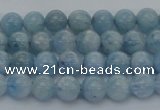 CAQ509 15.5 inches 6mm round A+ grade natural aquamarine beads