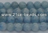 CAQ510 15.5 inches 7mm round A+ grade natural aquamarine beads