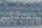 CAQ517 15.5 inches 5mm round AA grade natural aquamarine beads