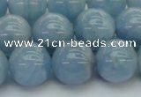 CAQ521 15.5 inches 10mm round AA grade natural aquamarine beads