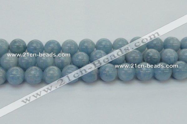 CAQ523 15.5 inches 14mm round AA grade natural aquamarine beads