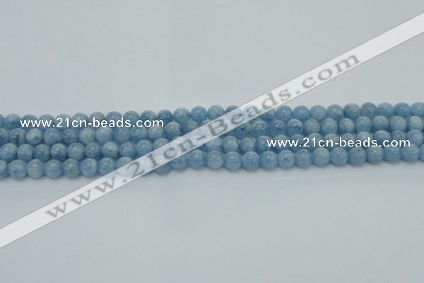 CAQ525 15.5 inches 4mm round AA+ grade natural aquamarine beads