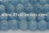 CAQ527 15.5 inches 6mm round AA+ grade natural aquamarine beads