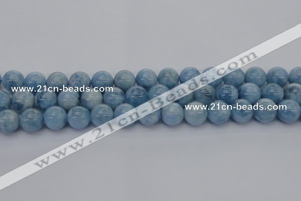 CAQ531 15.5 inches 12mm round AA+ grade natural aquamarine beads