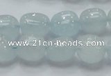 CAQ54 15.5 inches 10*15mm nugget natural aquamarine gemstone beads