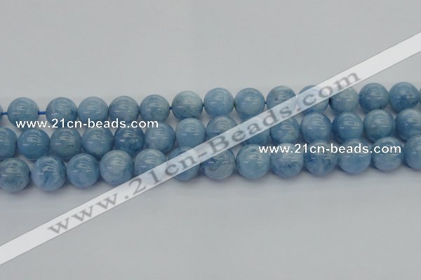 CAQ540 15.5 inches 14mm round AAA grade natural aquamarine beads